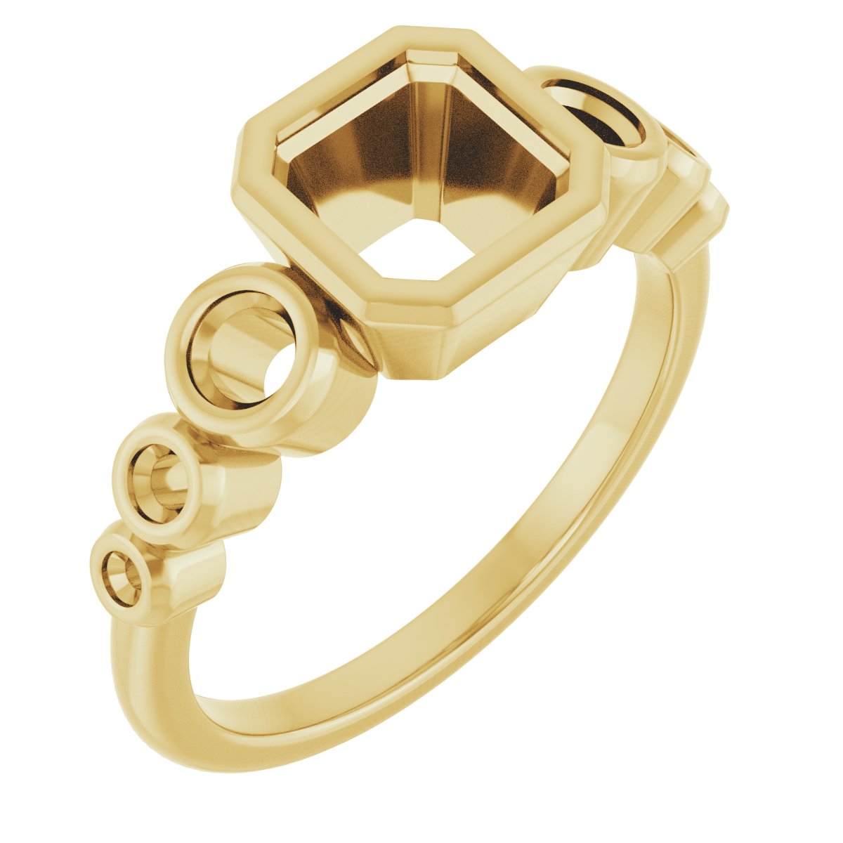 Bezel-Set Seven-Stone Engagement Ring