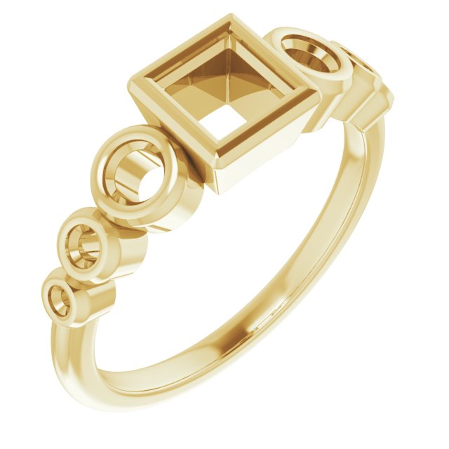 Bezel-Set Seven-Stone Engagement Ring