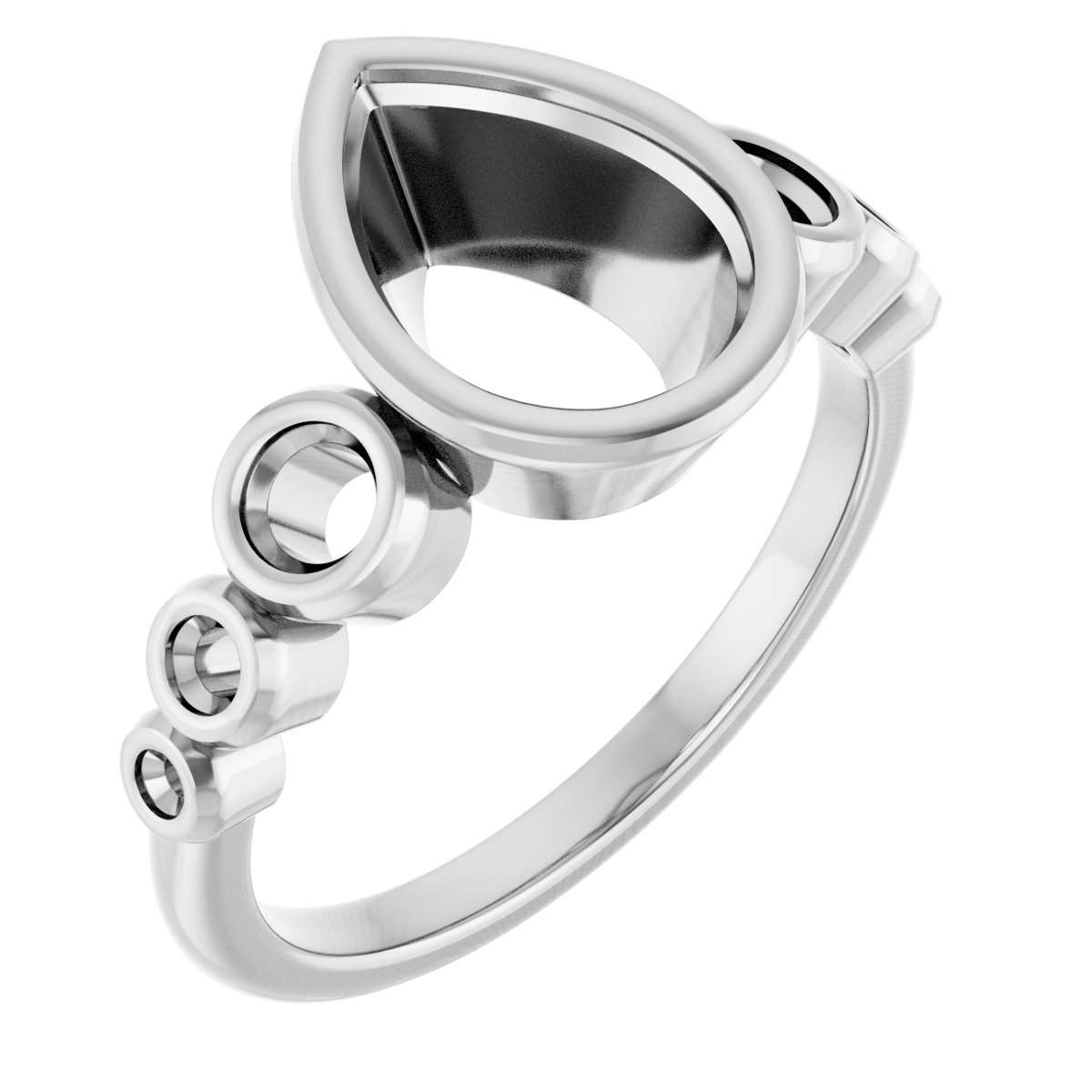 Bezel-Set Seven-Stone Engagement Ring