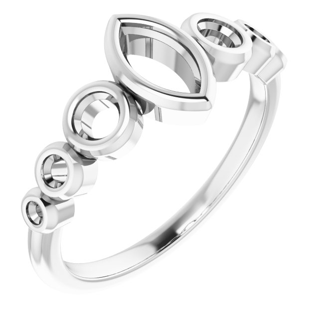 Bezel-Set Seven-Stone Engagement Ring