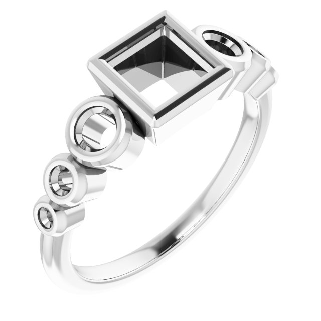 Bezel-Set Seven-Stone Engagement Ring
