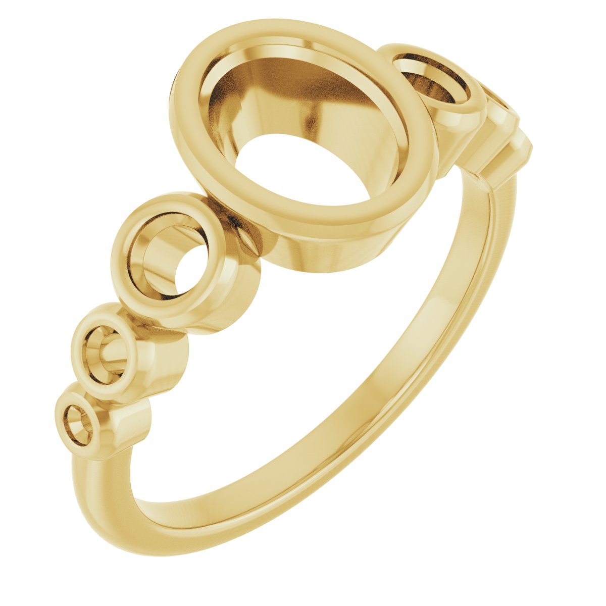 Bezel-Set Seven-Stone Engagement Ring