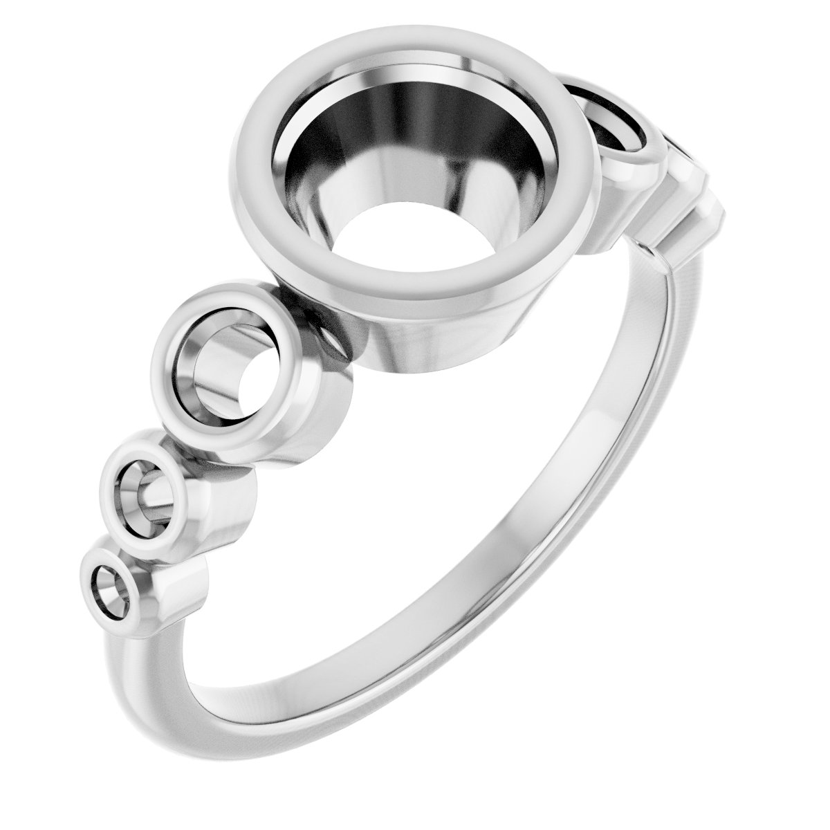 Bezel-Set Seven-Stone Engagement Ring