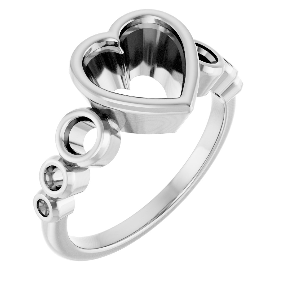 Bezel-Set Seven-Stone Engagement Ring
