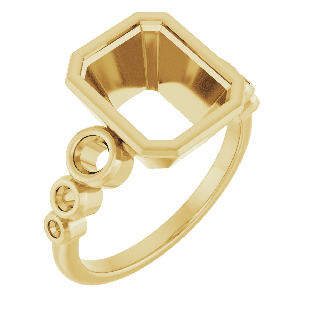Bezel-Set Seven-Stone Engagement Ring