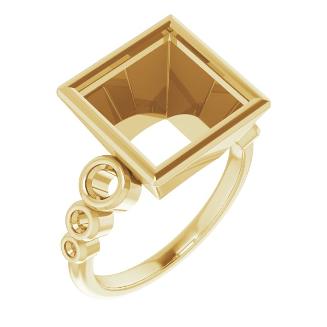 Bezel-Set Seven-Stone Engagement Ring
