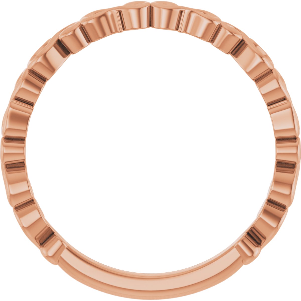 Alternative view of Sculptural Standard-Fit Band – 18K Rose Gold