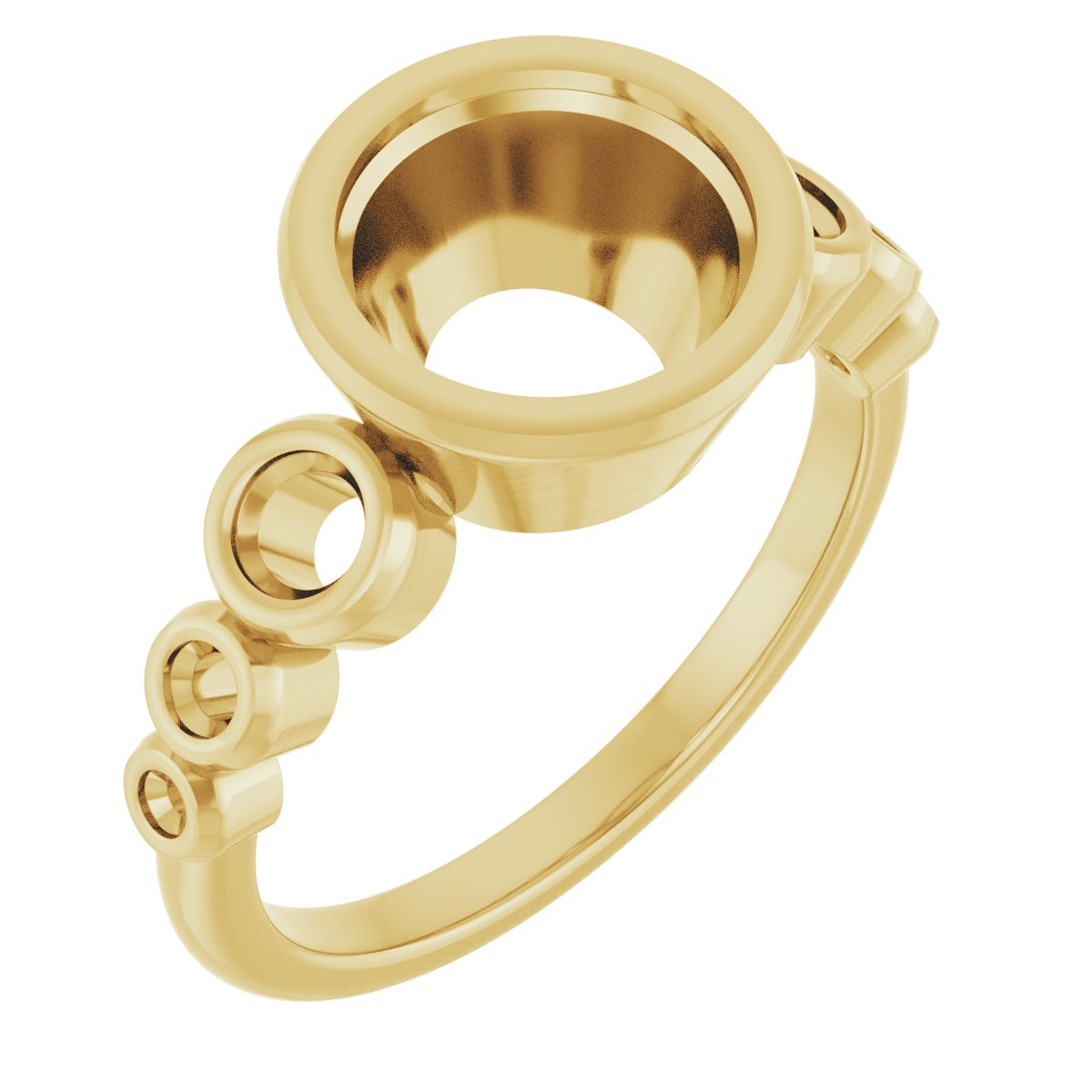 Bezel-Set Seven-Stone Engagement Ring