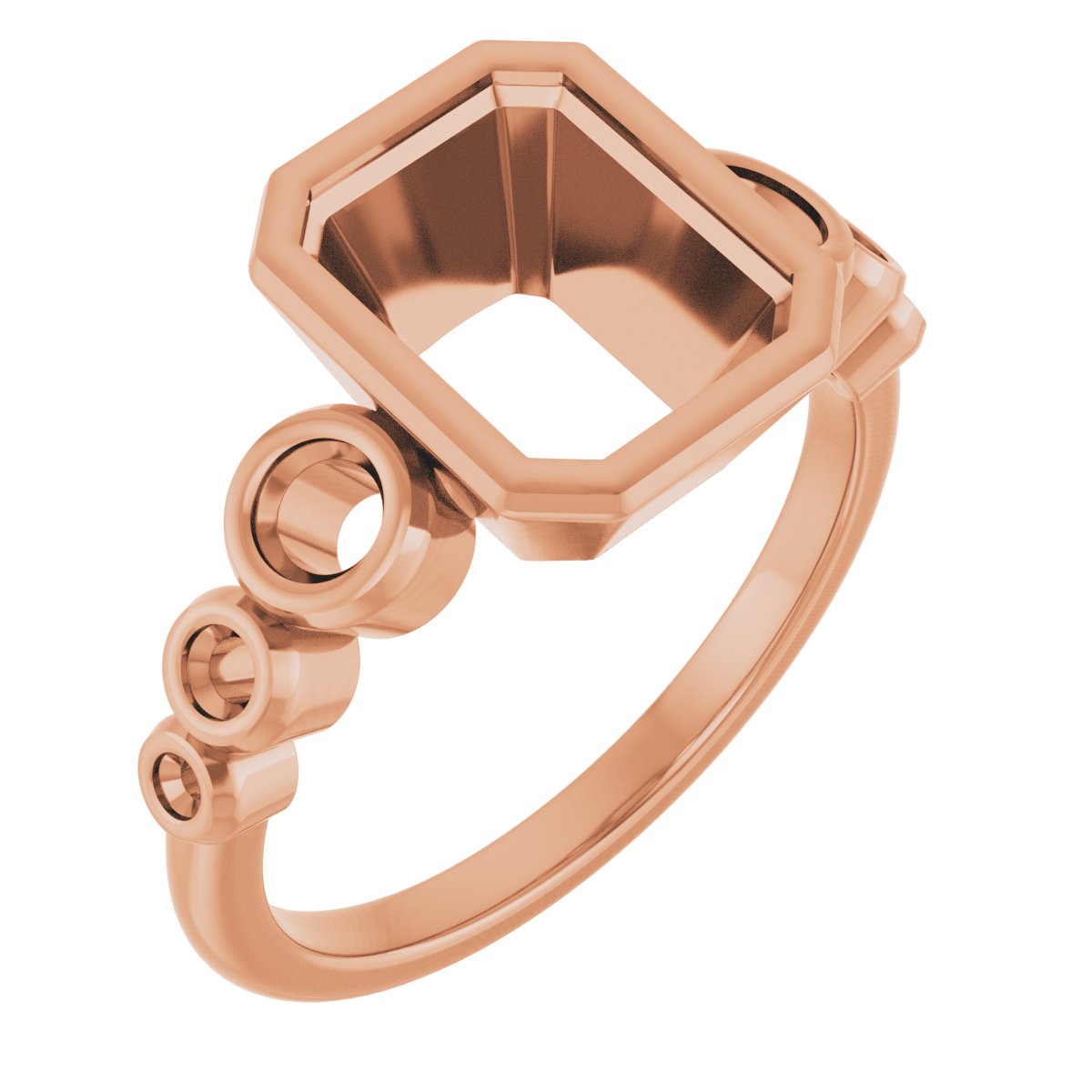 Bezel-Set Seven-Stone Engagement Ring