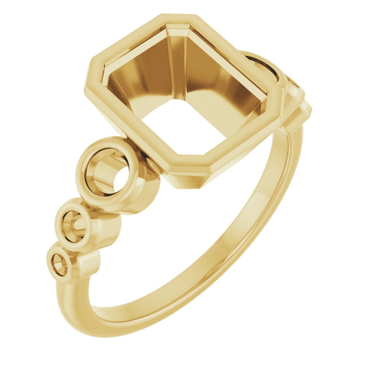 Bezel-Set Seven-Stone Engagement Ring