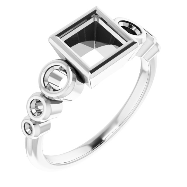 Bezel-Set Seven-Stone Engagement Ring