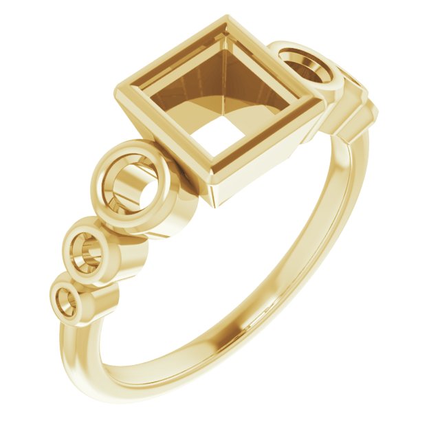 Bezel-Set Seven-Stone Engagement Ring