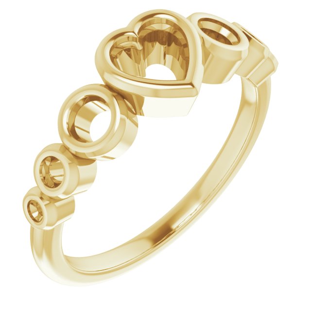 Bezel-Set Seven-Stone Engagement Ring
