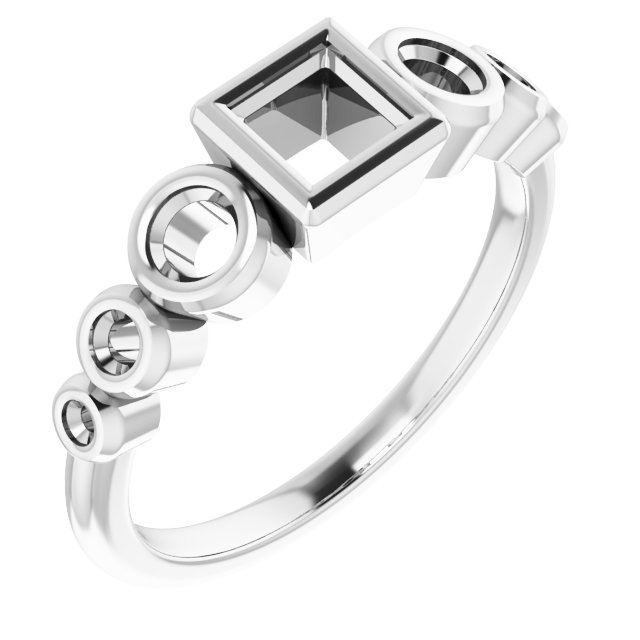 Bezel-Set Seven-Stone Engagement Ring