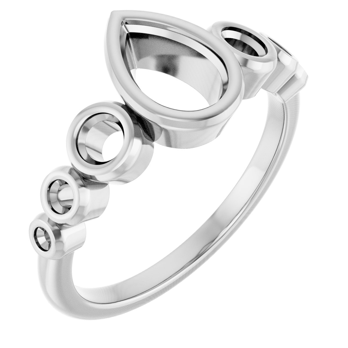 Bezel-Set Seven-Stone Engagement Ring