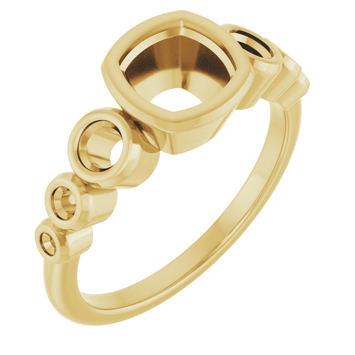 Bezel-Set Seven-Stone Engagement Ring