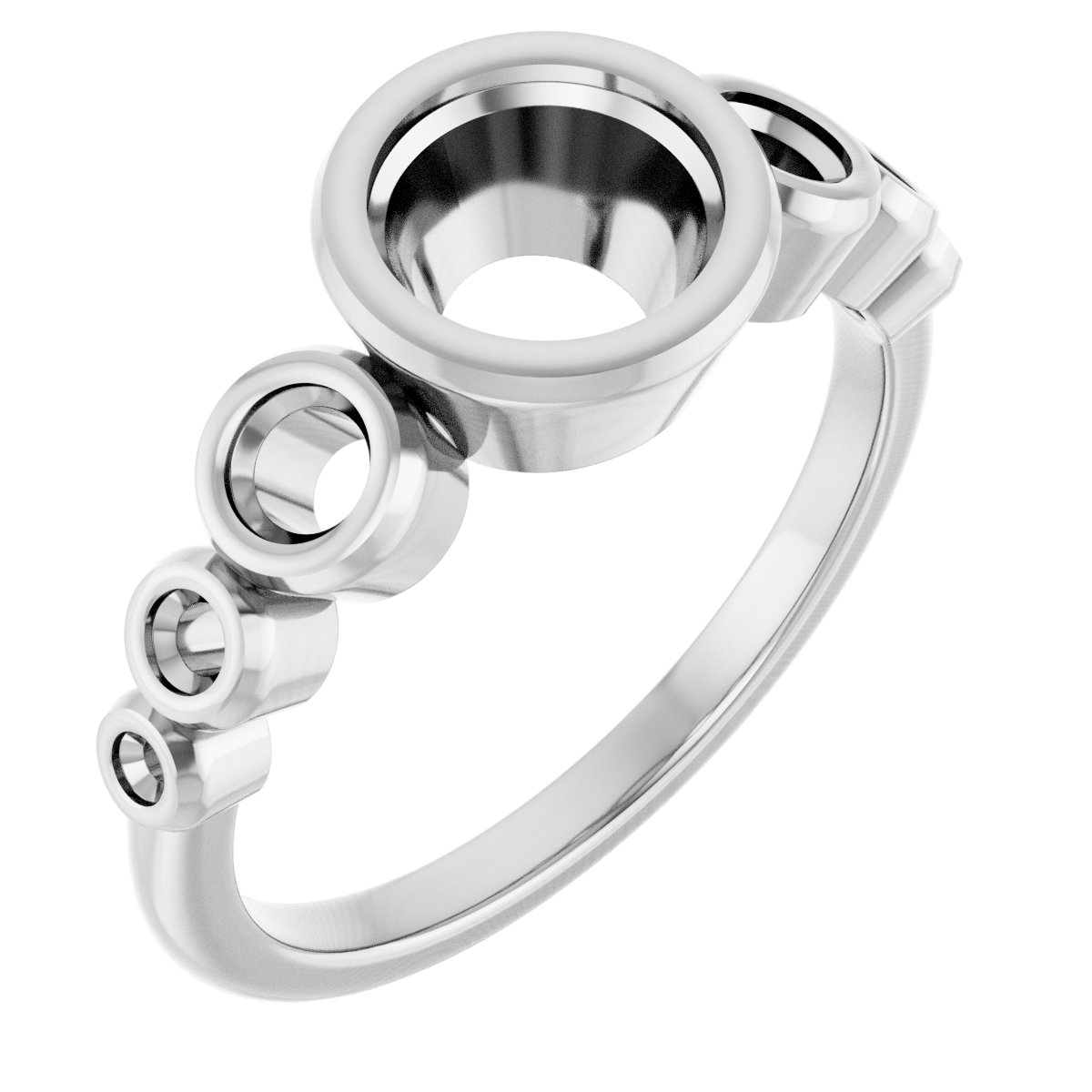 Bezel-Set Seven-Stone Engagement Ring