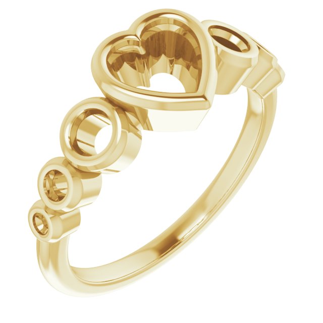 Bezel-Set Seven-Stone Engagement Ring
