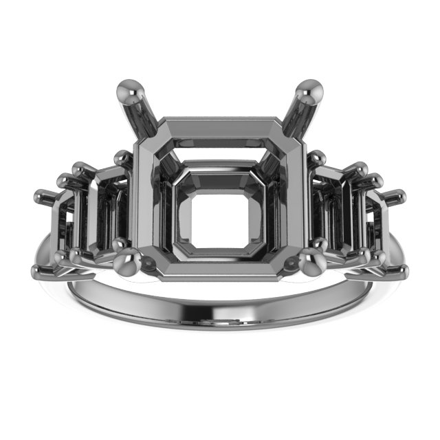 10 mm Round Engagement Ring Mounting view 3