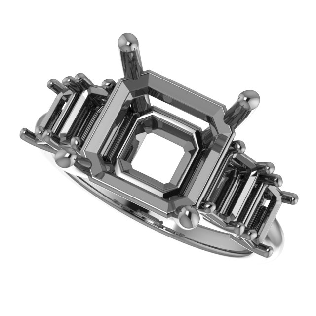 10 mm Round Engagement Ring Mounting view 5