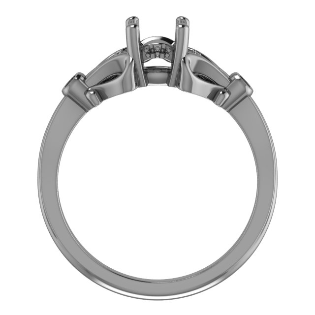 10x8 mm Emerald Ring Mounting view 2