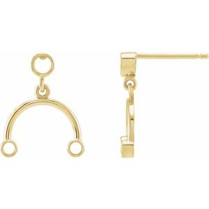 14K Yellow 2.5 mm Round Accented Mobile Earring