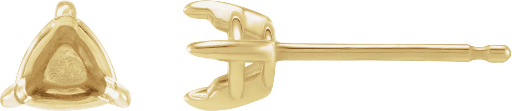Trillion 3-Prong Claw Earrings