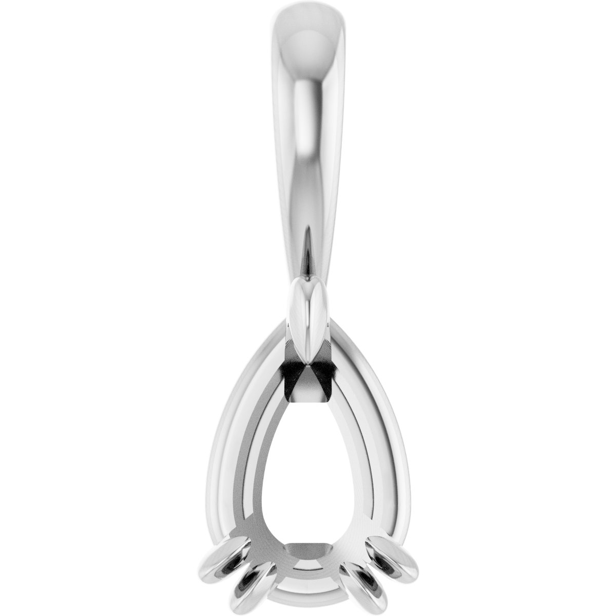 Pear 3-Prong Double-Claw Pendant