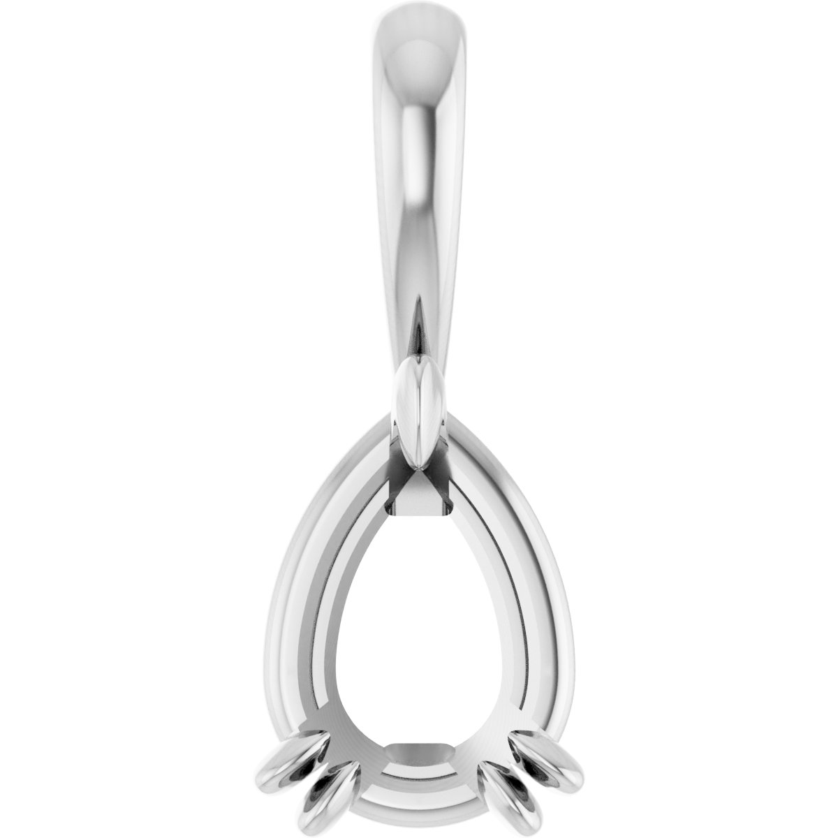 Pear 3-Prong Double-Claw Pendant