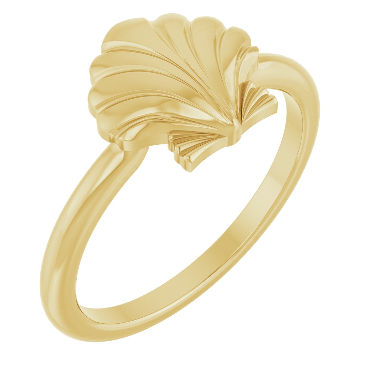 14K Yellow Shell Ring