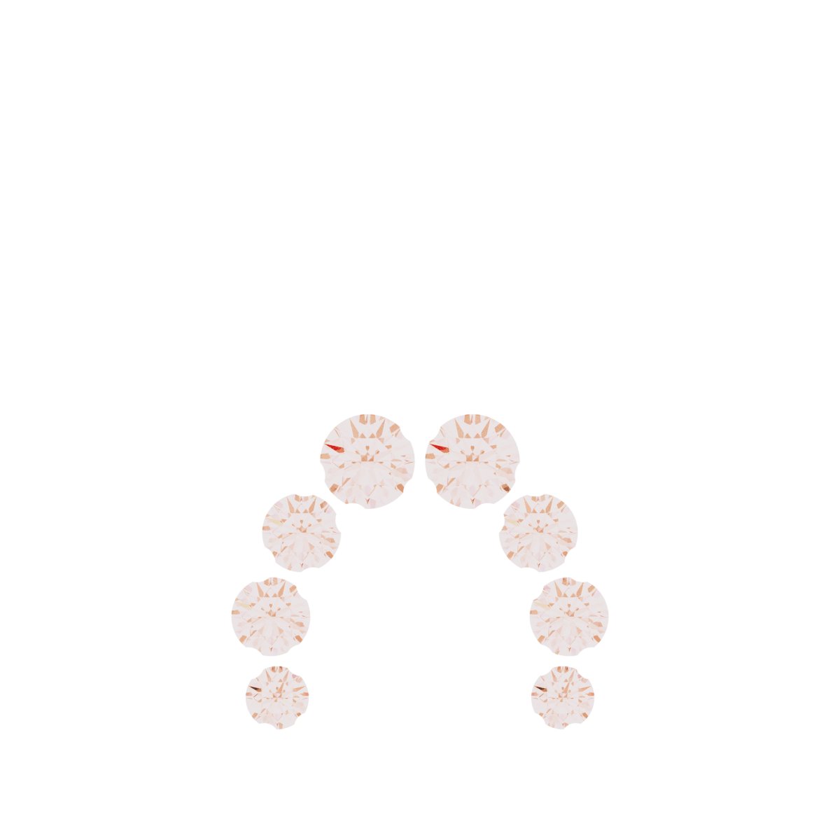 14K Rose 1/8 CTW Natural Diamond Horseshoe Charm/Pendant