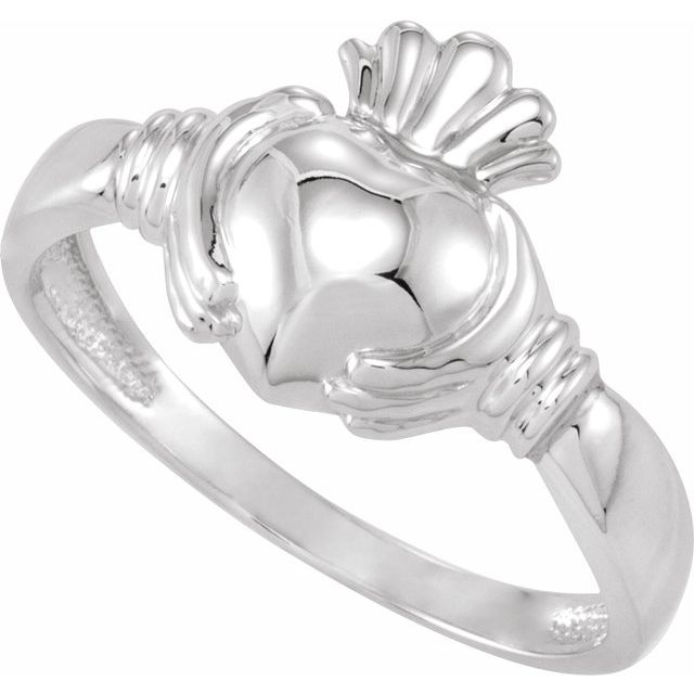 Sterling Silver Claddagh Ring Size 11