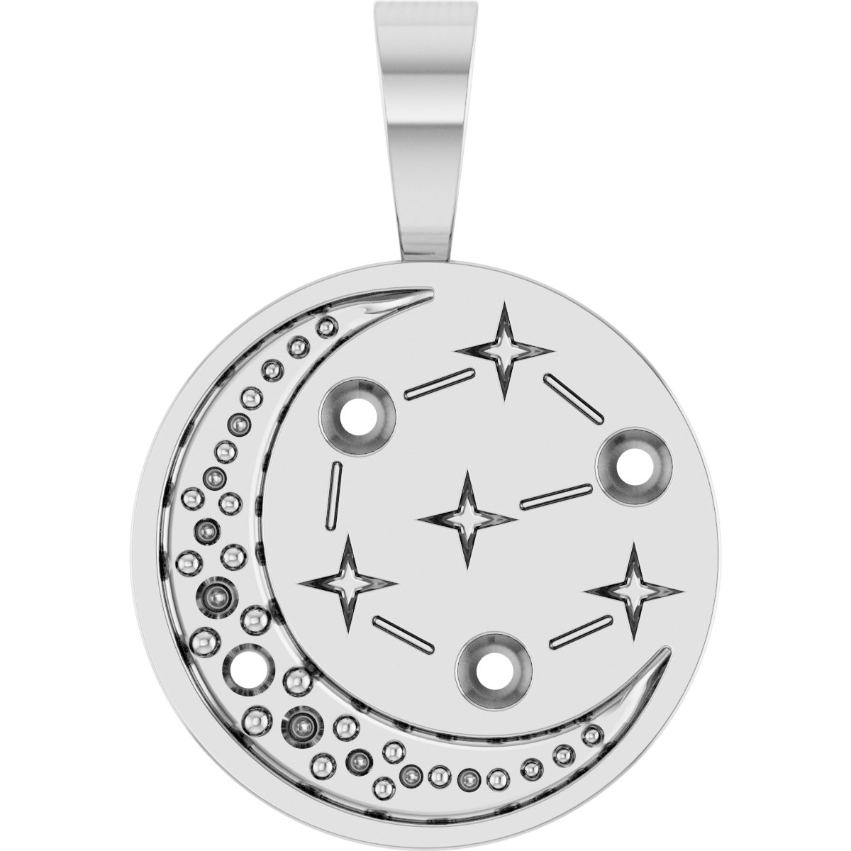 Moon & Star Family Necklace or Pendant