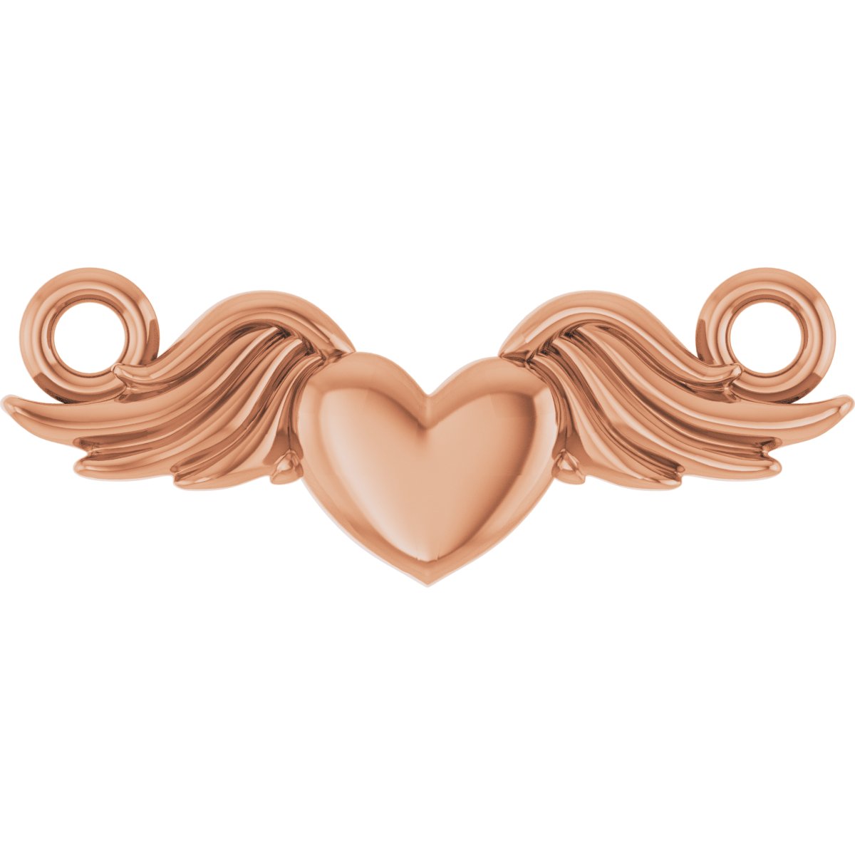 Heart with Angel Wings Necklace or Center