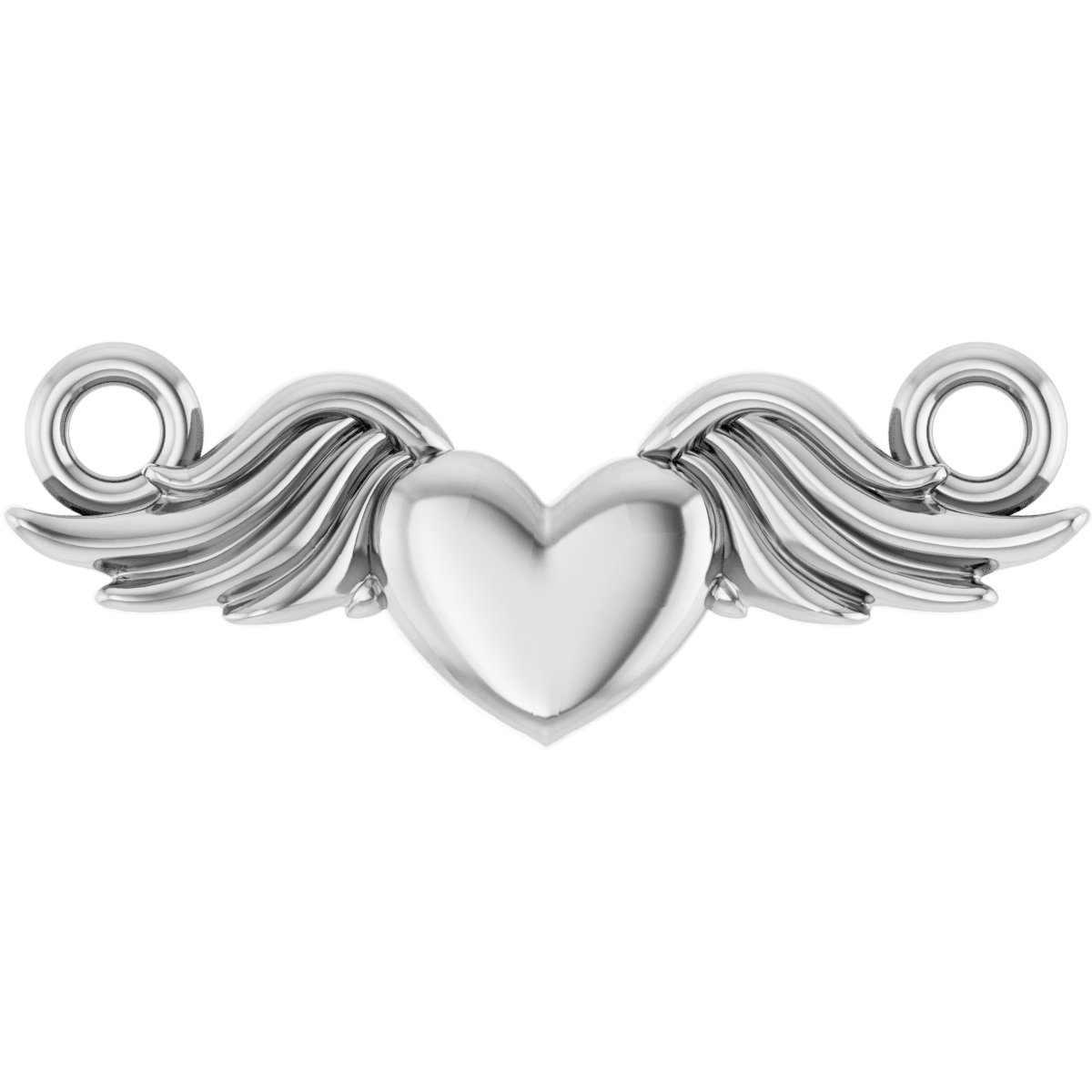 Heart with Angel Wings Necklace or Center