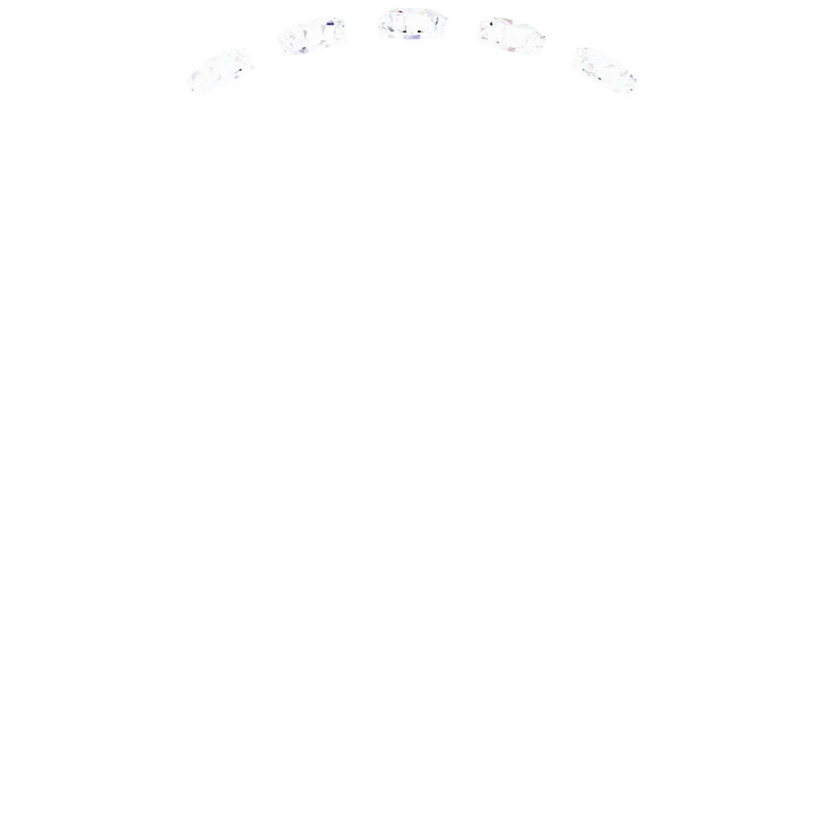 Alternative view of 1/3 CTW Natural Diamond Five-Stone Anniversary Band – Platinum