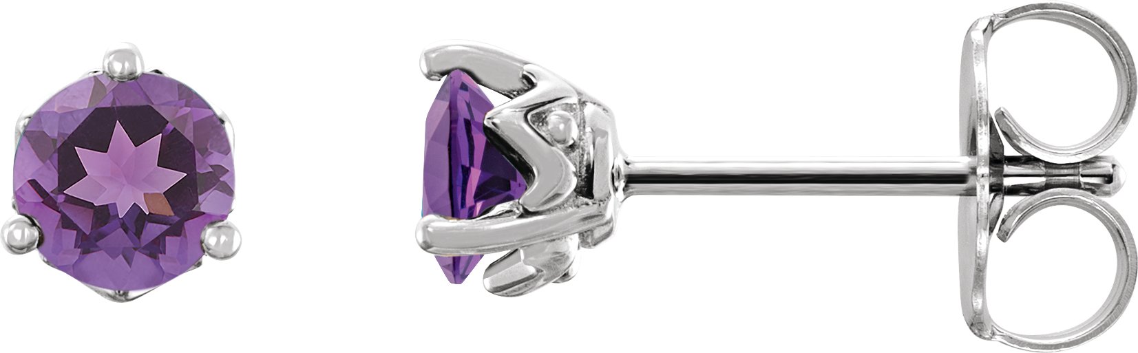 Round 3-Prong Stud Earrings