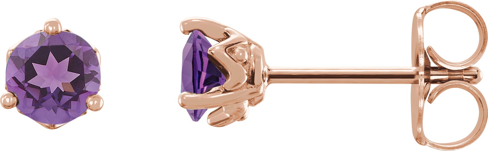 Round 3-Prong Stud Earrings