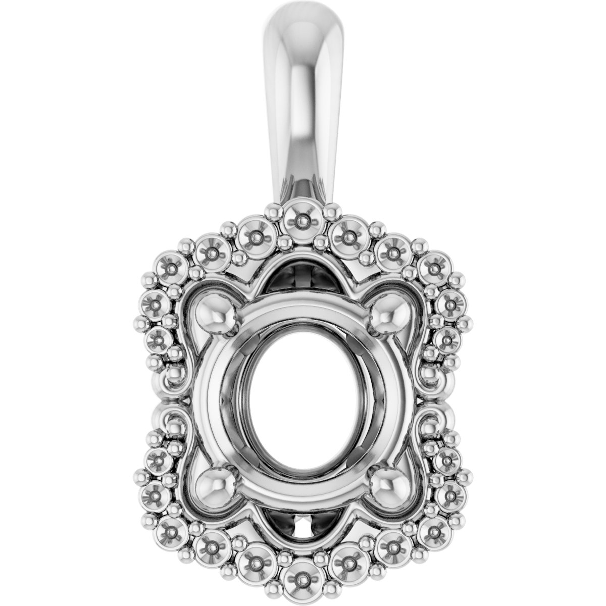 Sculptural Halo-Style Pendant