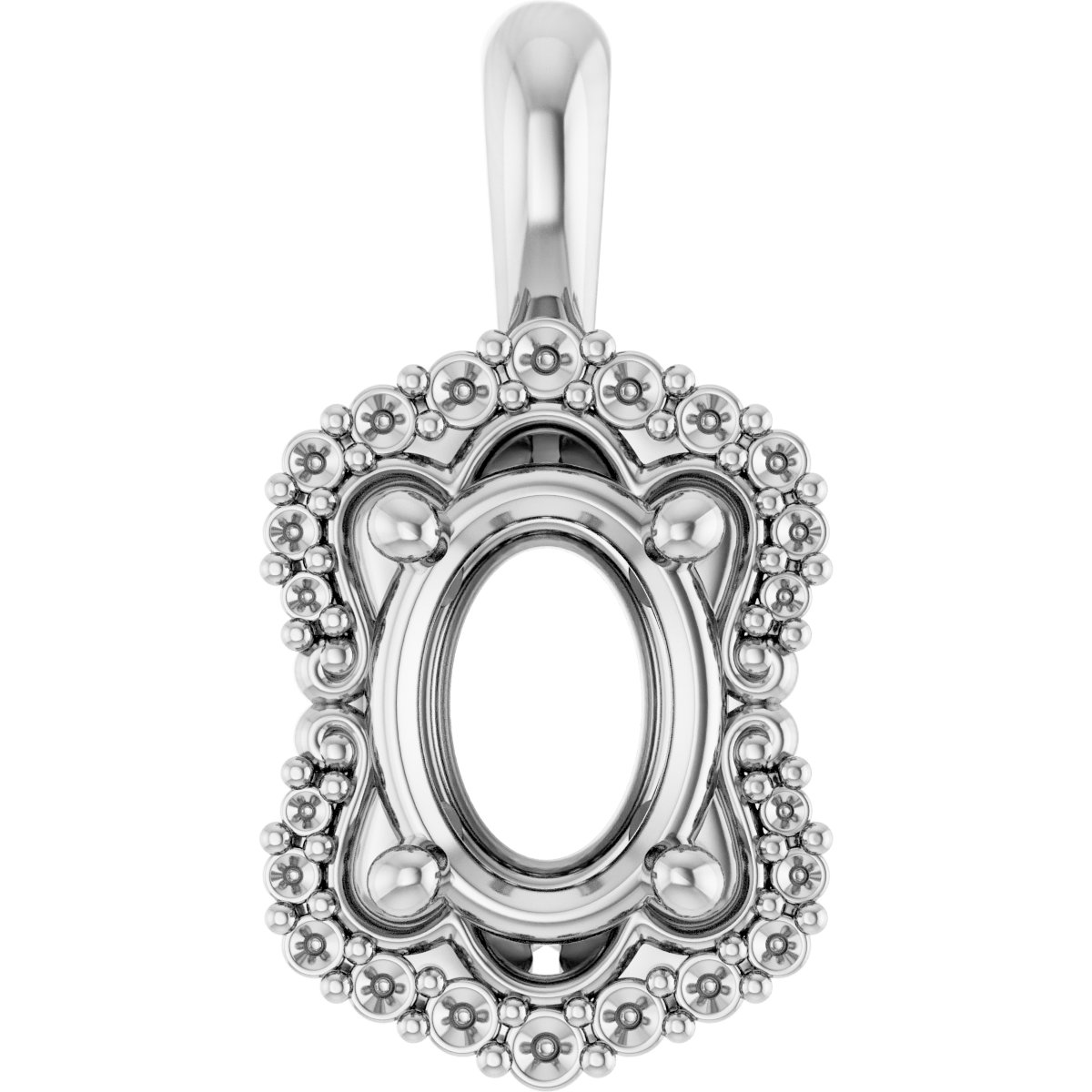Sculptural Halo-Style Pendant