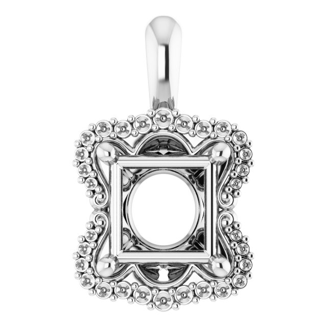 Sculptural Halo-Style Pendant