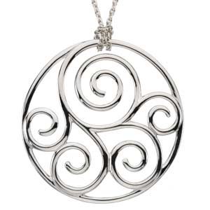 Sterling Silver Filigree Scroll Pendant