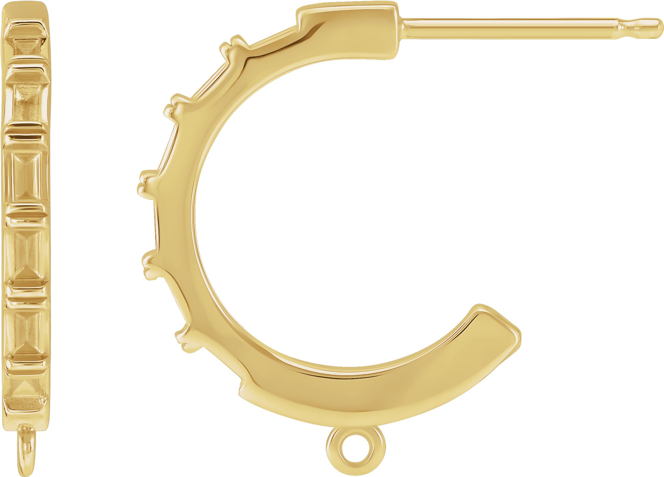 Accented Hoop Earring Top