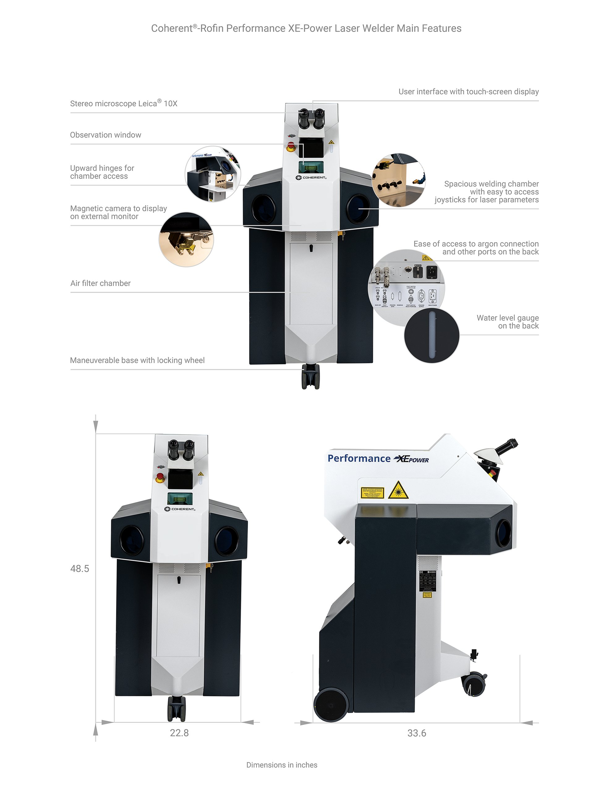 Coherent-Rofin Performance XE-Power Laser Welder Main Features