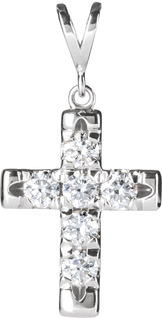 French-Set Cross Necklace or Pendant