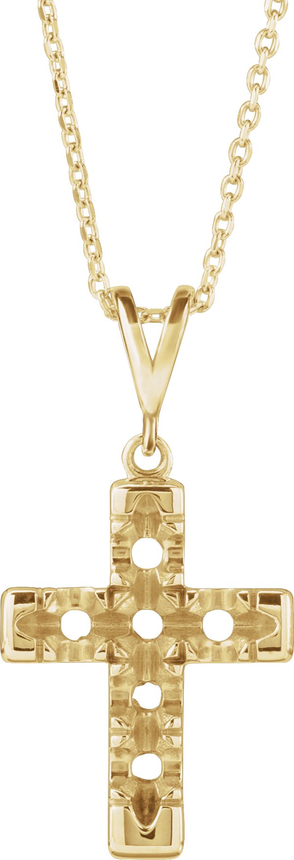 French-Set Cross Necklace or Pendant