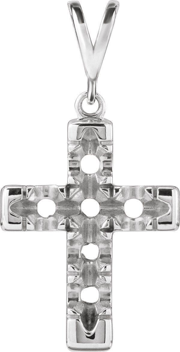 French-Set Cross Necklace or Pendant