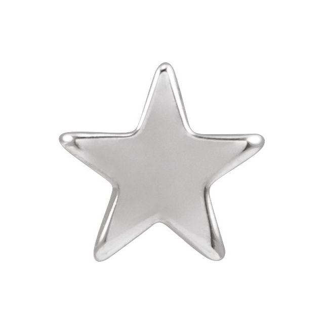 Platinum 4 mm Star Friction Post Earring