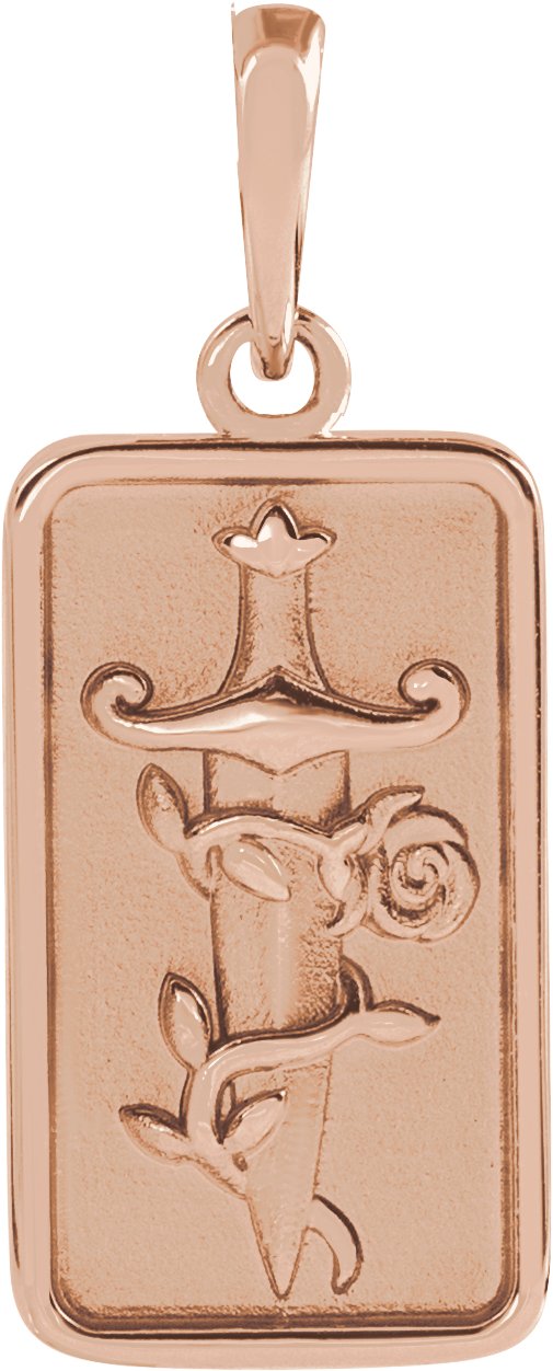 Dagger & Rose Necklace or Pendant