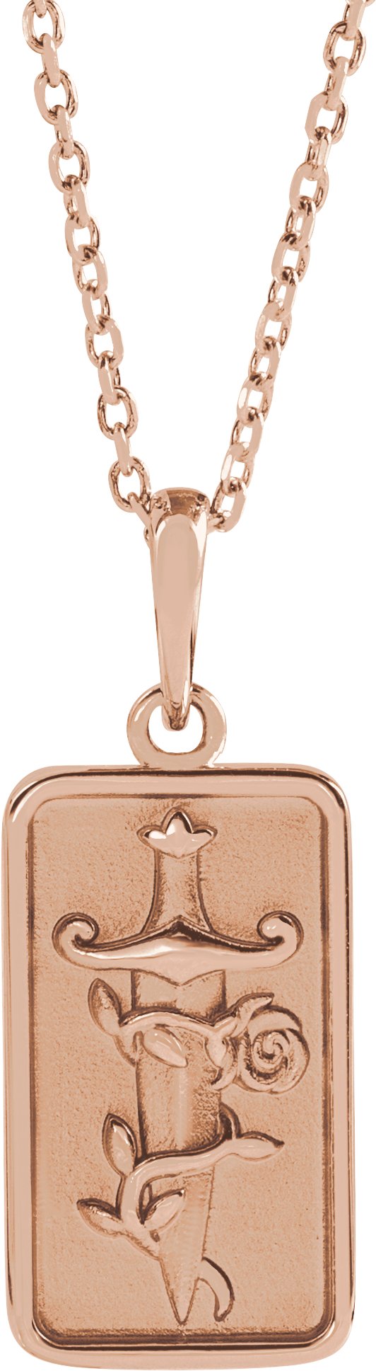 14K Rose Dagger & Rose 16-18